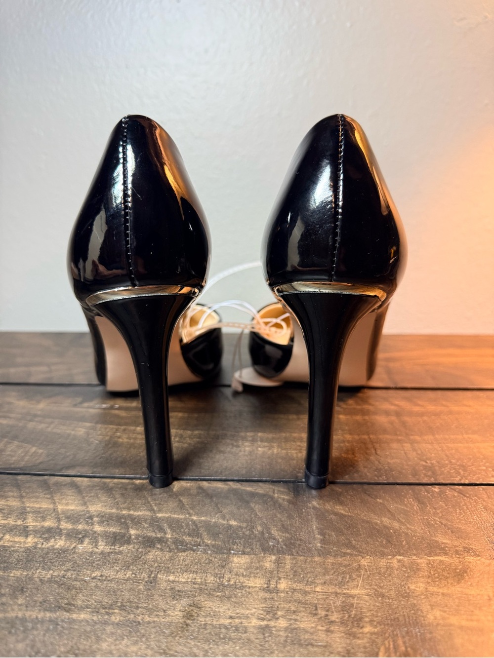 Jessica Simpson Black Patent High Heel Pump Size 7W New - Picture 5 of 9